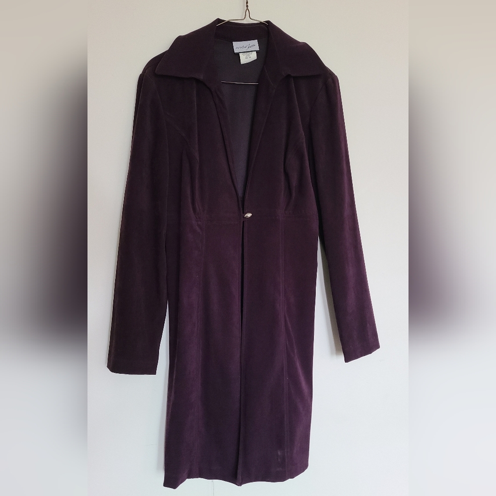 Elegant Purple Trench Coat